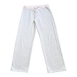 ARIZONA Womens Size Large Pink Gray Speckled Pull On Drawstring Sweat Pants